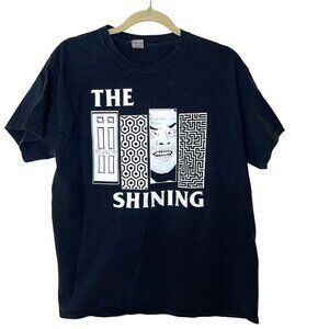 Gildan The Shining Mens T Shirt Black Size Large Vintage White Jack Nicholson